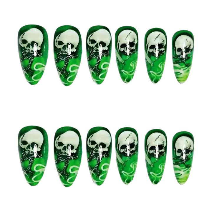 Künstlerisches Schädel-Thema Nagelkunst Set