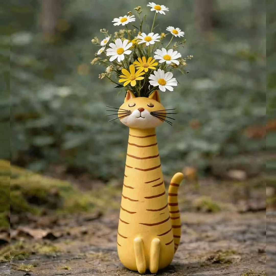 Dekorative Katzenfigur im eleganten Stil Karnz