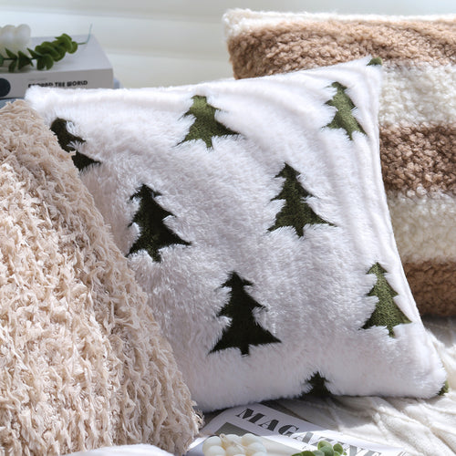 Rechteckiges Plüsch‑Wohnkissen mit Tannenbaum‑Tufting Karnz
