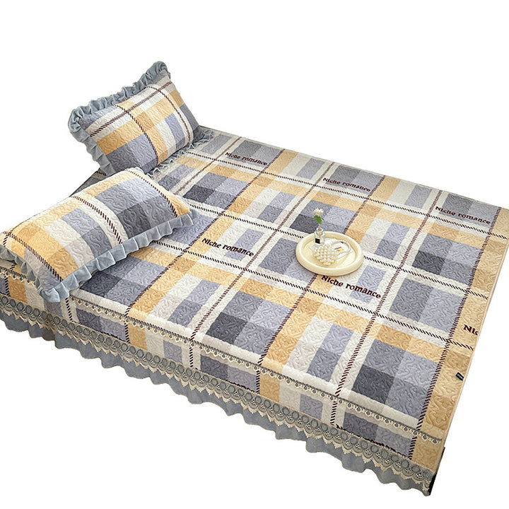 Elegante bestickte Steppdecke