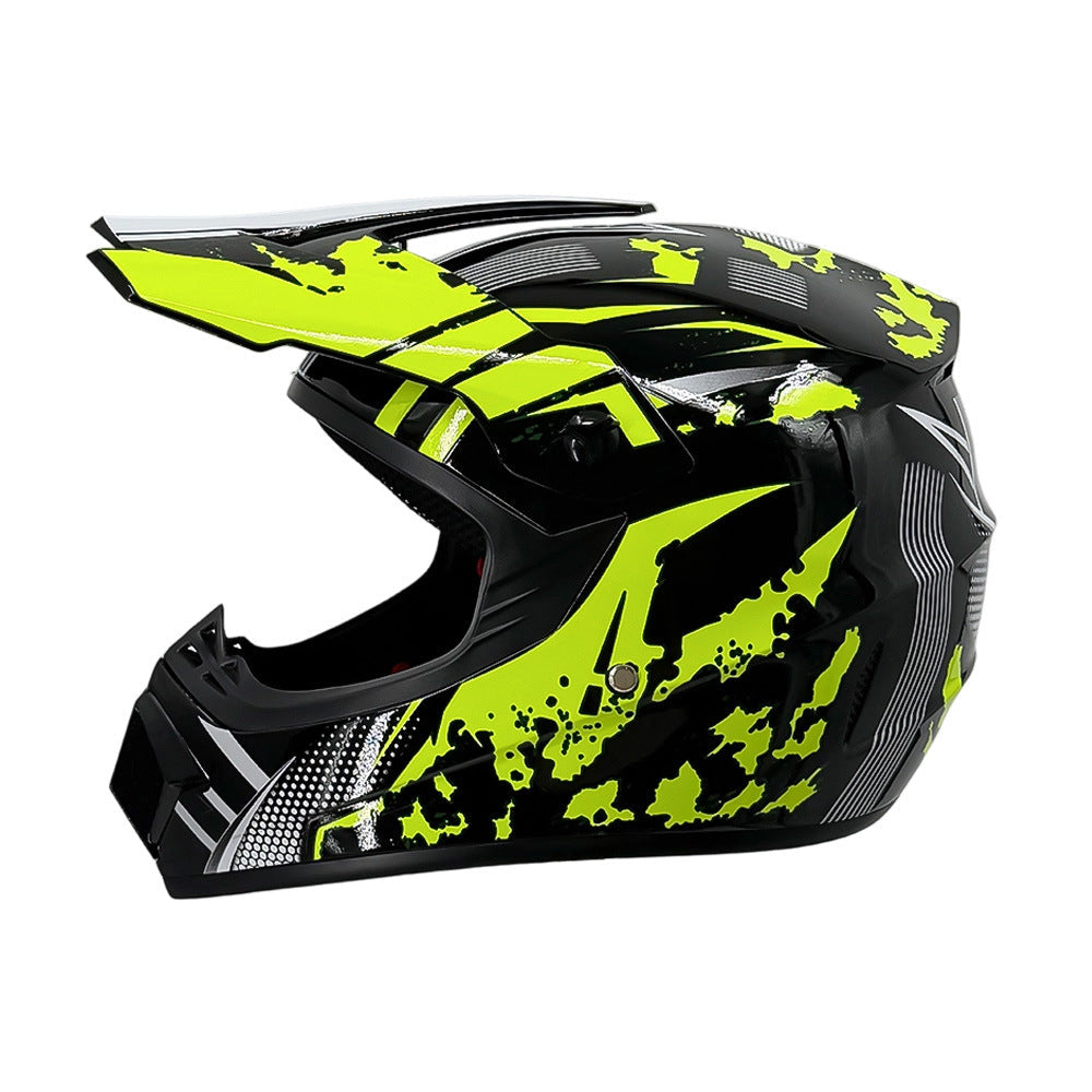 Vollgesicht-Motocross-Helm mit verlängertem Visier und verstärktem Kinnschutz Karnz