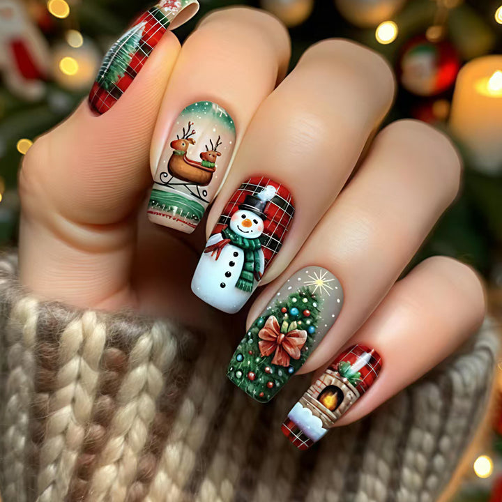 Kreative Weihnachtskunstnägel Im Festlichen Design Karnz