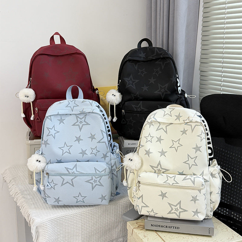 Stern-Bestickter Lässiger Rucksack Karnz