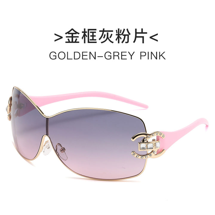 Damen Fashion-Sonnenbrille mit extravagantem Design und funkelnden Akzenten Karnz