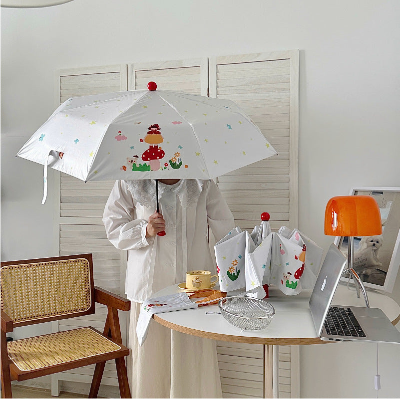Damen Faltbarer Regenschirm mit verspieltem Design Karnz