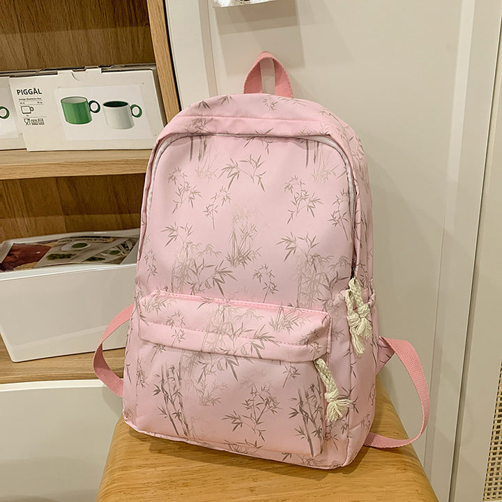 Minimalistischer Bambusdruck-Rucksack