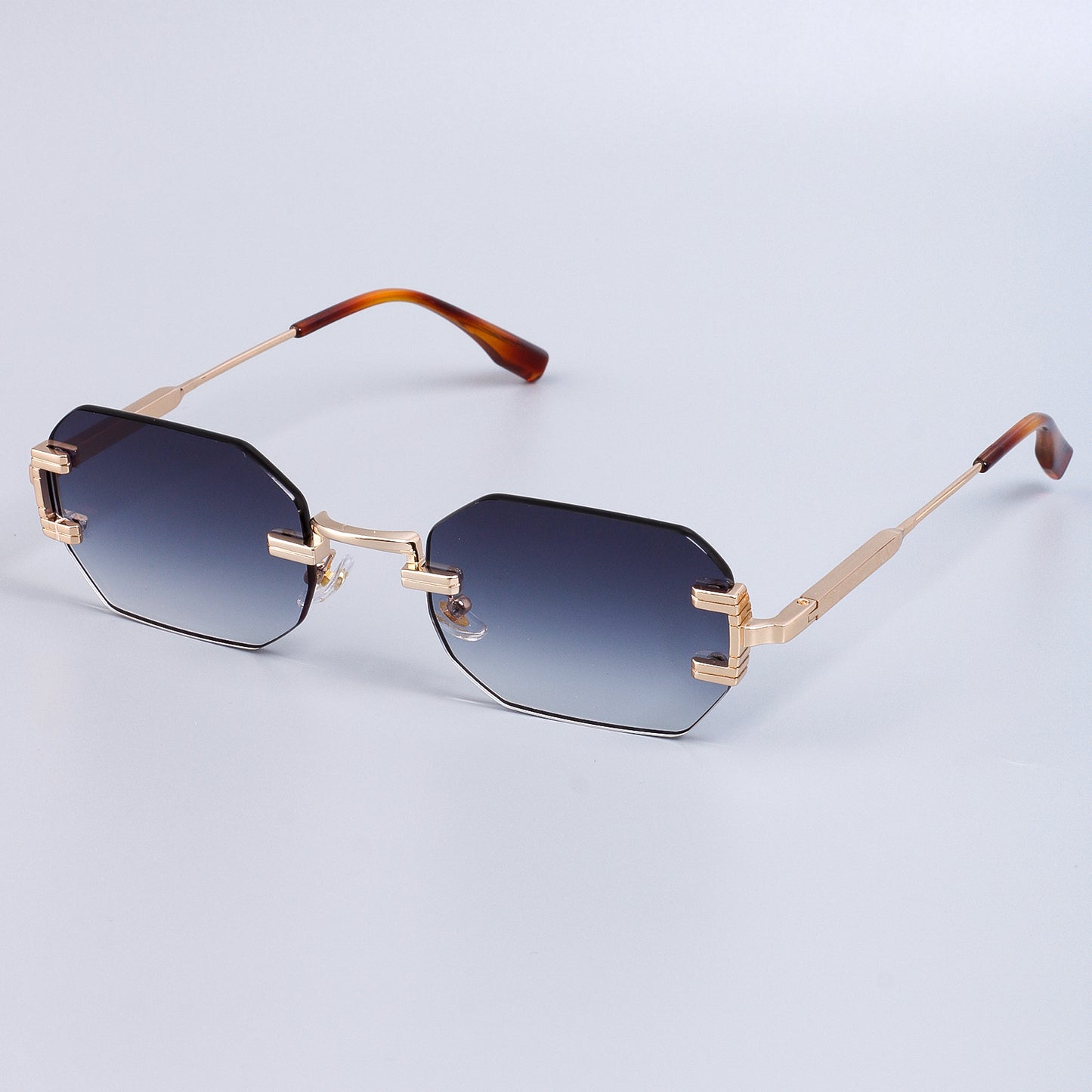 Damen Designer Sonnenbrille im modernen, sechseckigen Stil Karnz