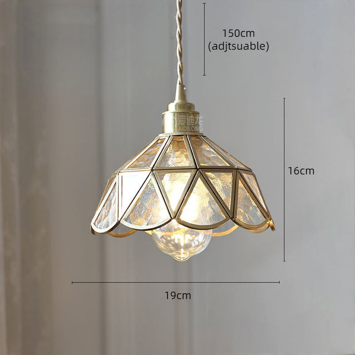 Verstellbare Vintage-Glas-Hängeleuchte