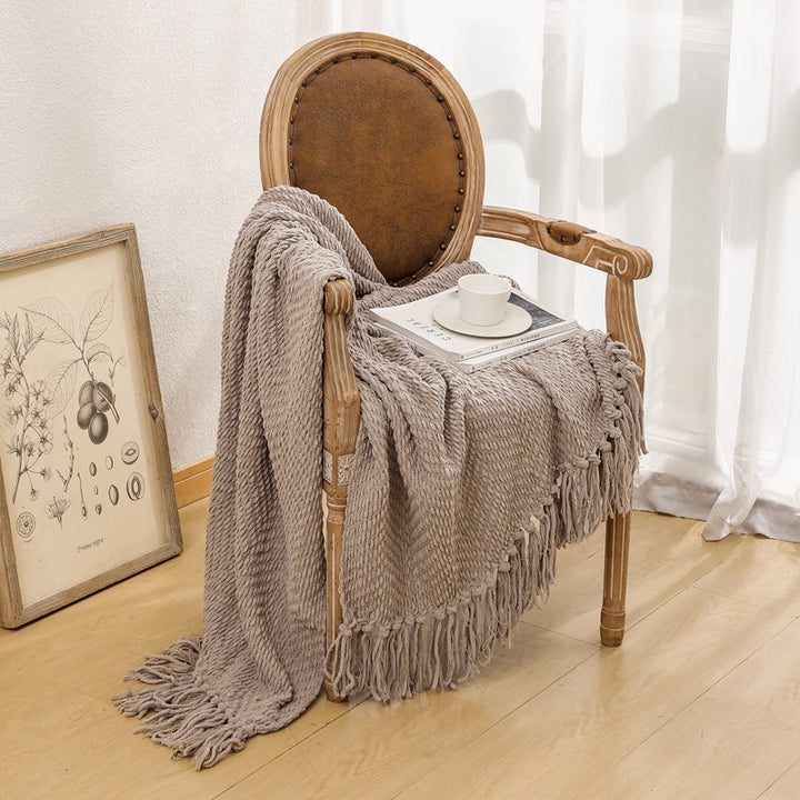 Gemütliche Strickdecke