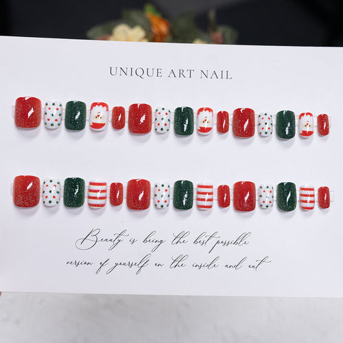 Festliche Weihnachts-Themen Druck-Nagelkunst