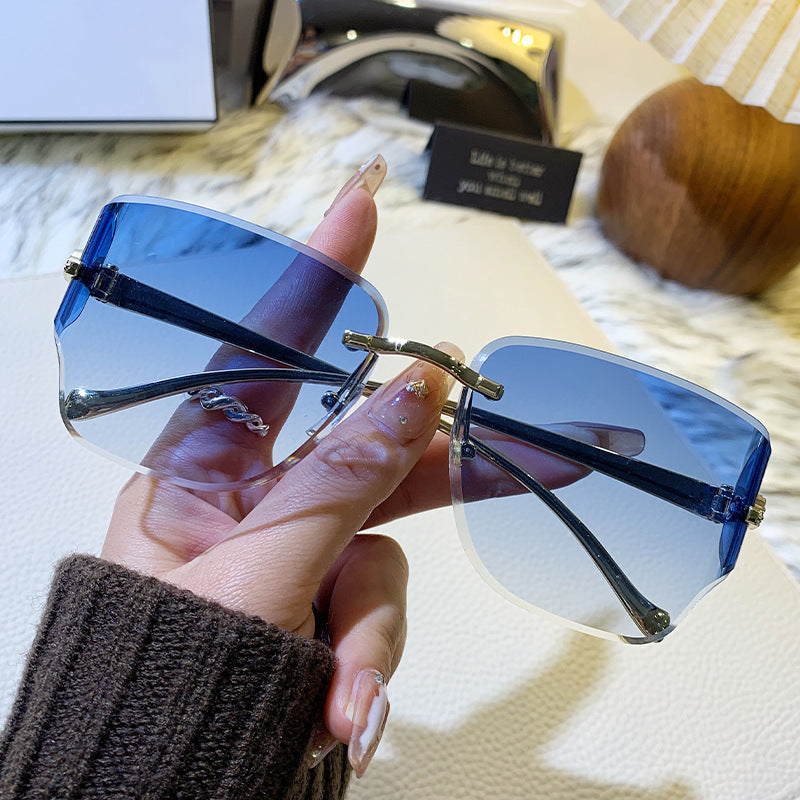 Damen exklusive geometrische Sonnenbrille Karnz