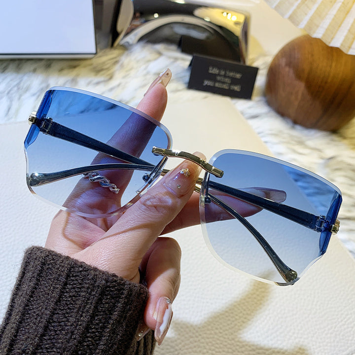 Damen exklusive geometrische Sonnenbrille Karnz