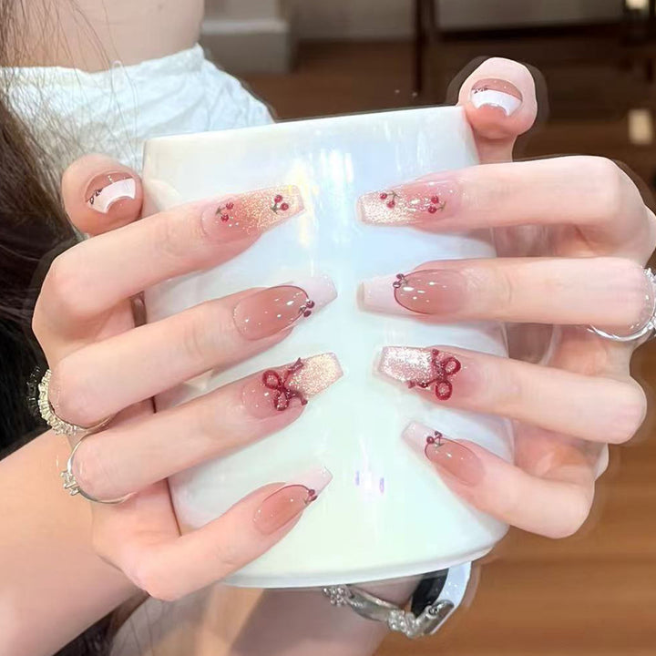 Dekorative Glitzernde Press-On Nail Tips Karnz