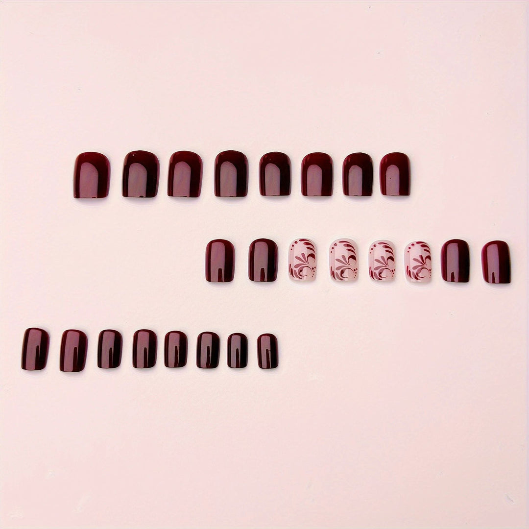 Elegante florale Wasser-Marmorierung Nagelkunst