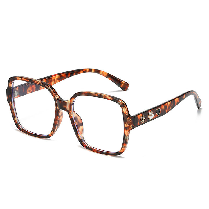 Elegante Übergroße Quadratische Fassung Brille Karnz