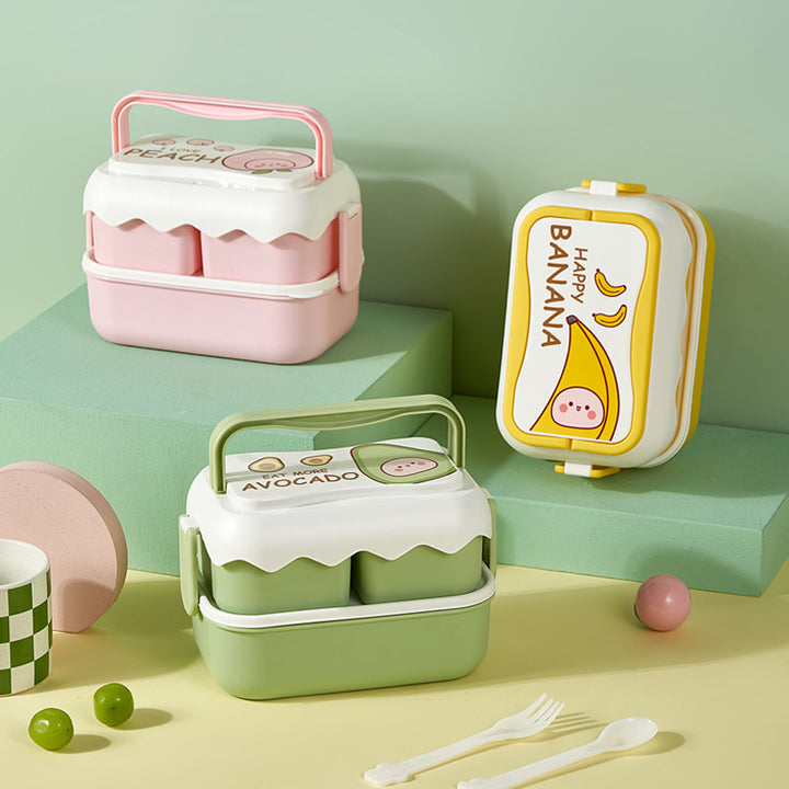 Avocado-Themen Mehrfach-Compartment Lunchbox