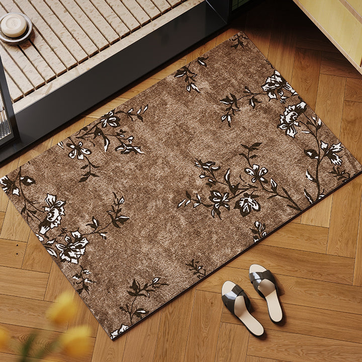 Eleganter floraler Muster-Innenbereichsteppich