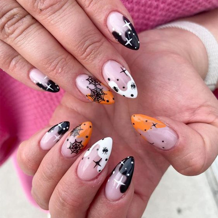 Künstlerisches Halloween-Themen Press-On Nagelset Karnz