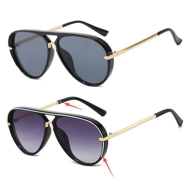 Elegante Aviator-Sonnenbrille mit goldenen Akzenten Karnz