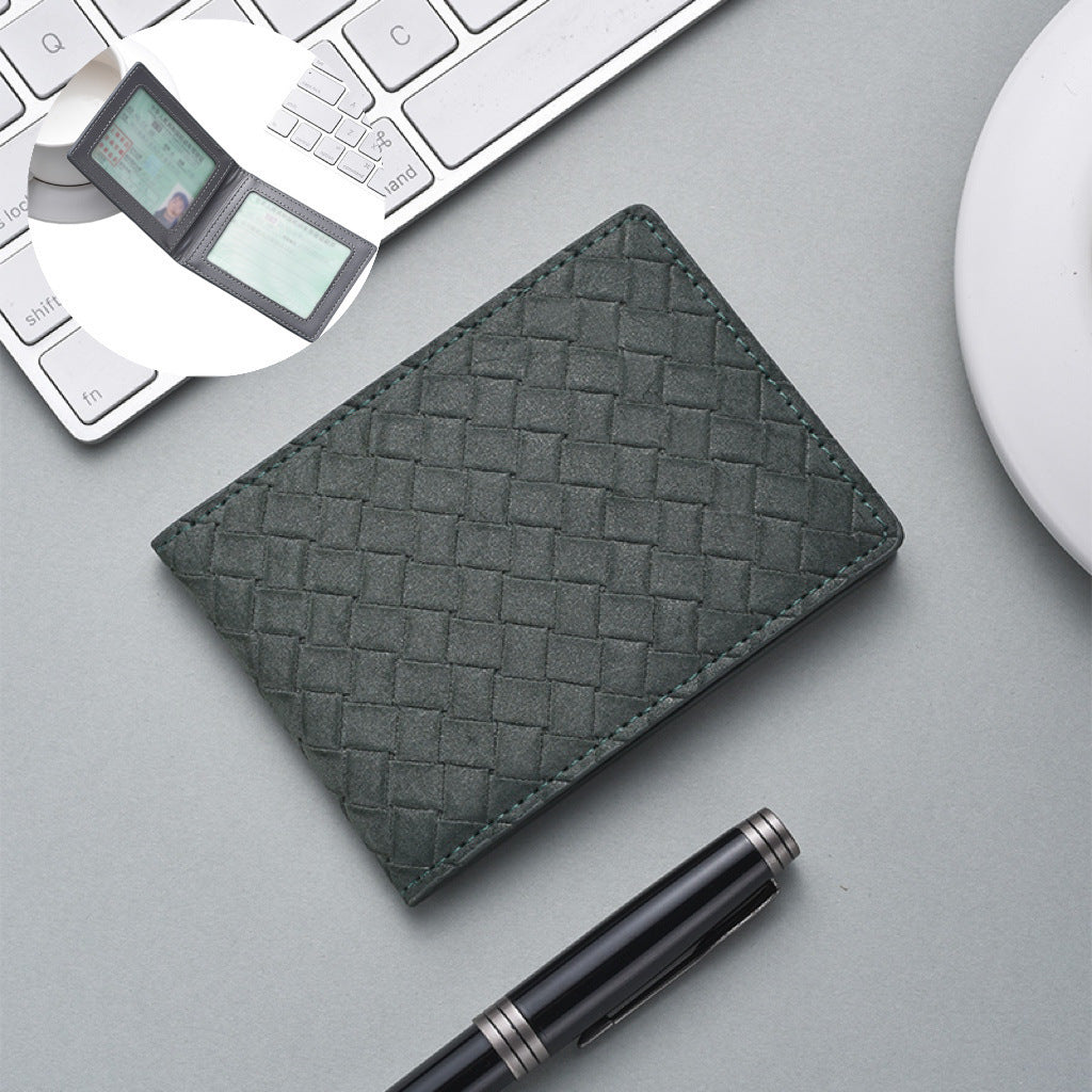 Stylische Woven Leather Cardholder Karnz