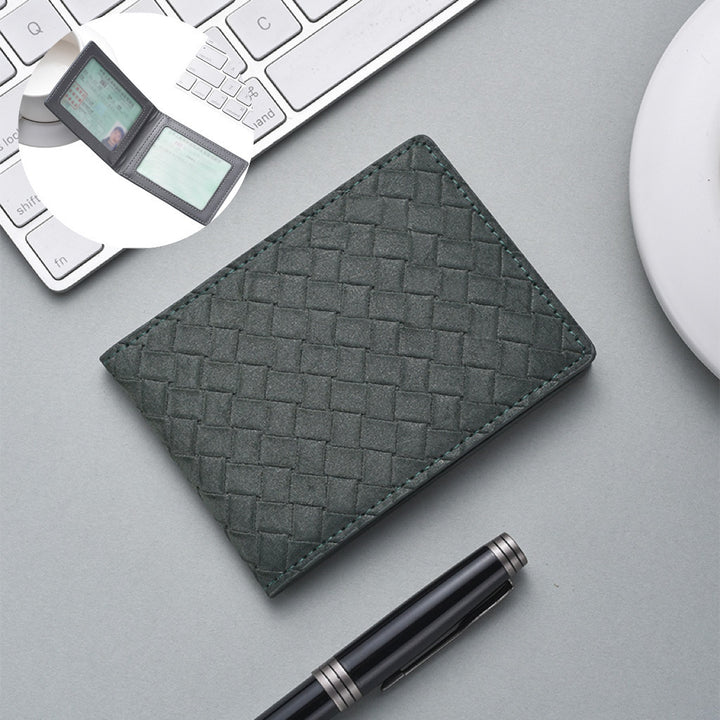 Stylische Woven Leather Cardholder Karnz