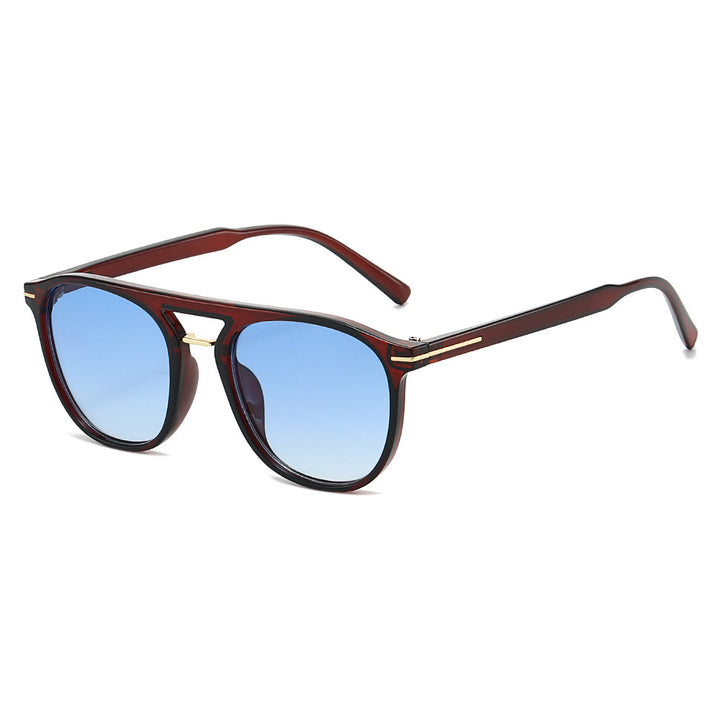 Moderne geometrische Rahmen-Sonnenbrille Karnz