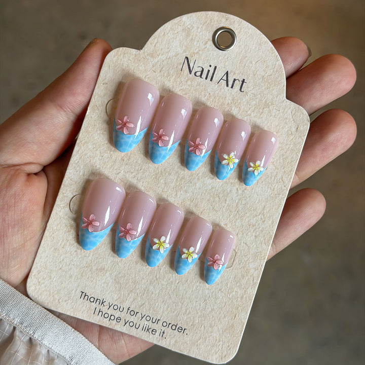 Floral Print Press-On Nail Set Karnz