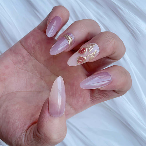 Elegante Press-on-Nagelset Karnz