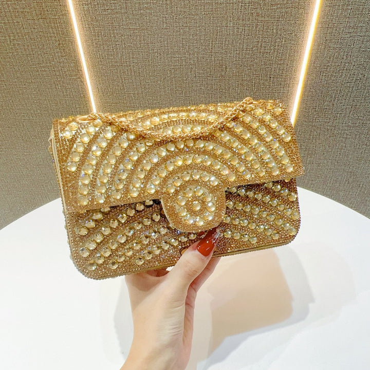 Glamouröse Kristallverzierte Abend-Clutch