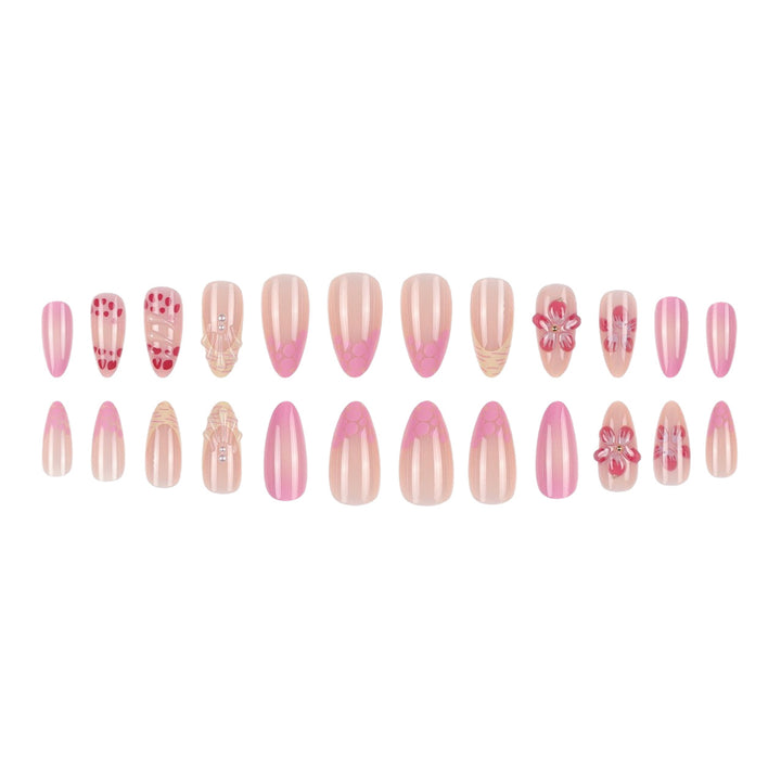 Künstlerische florale Stiletto-Nagelkunst