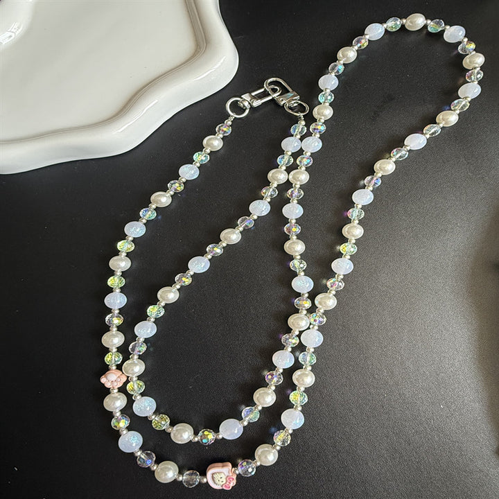 Elegante mehrschichtige Perlenkette Karnz