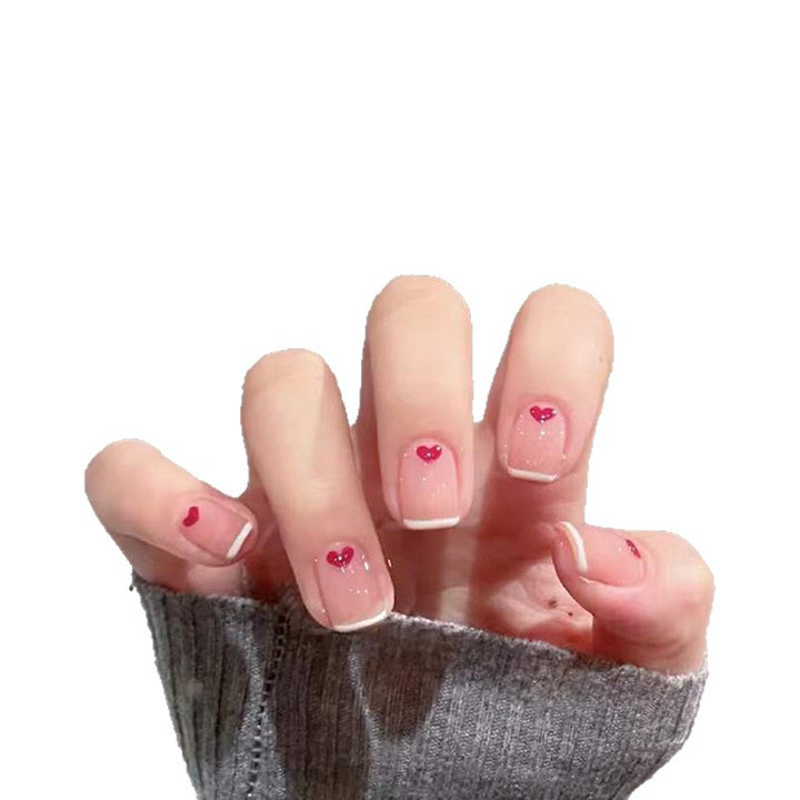 Herz-Prägung Press-On Nagelset Karnz