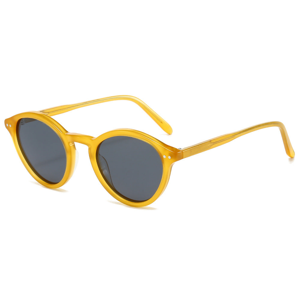 Damen modische Sonnenbrille mit trendigen runden Gläsern und stylischem Rahmen Karnz