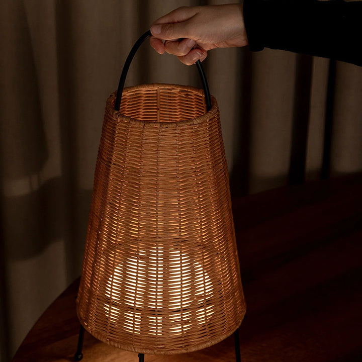 Tragbare Rattan-Laterne Karnz