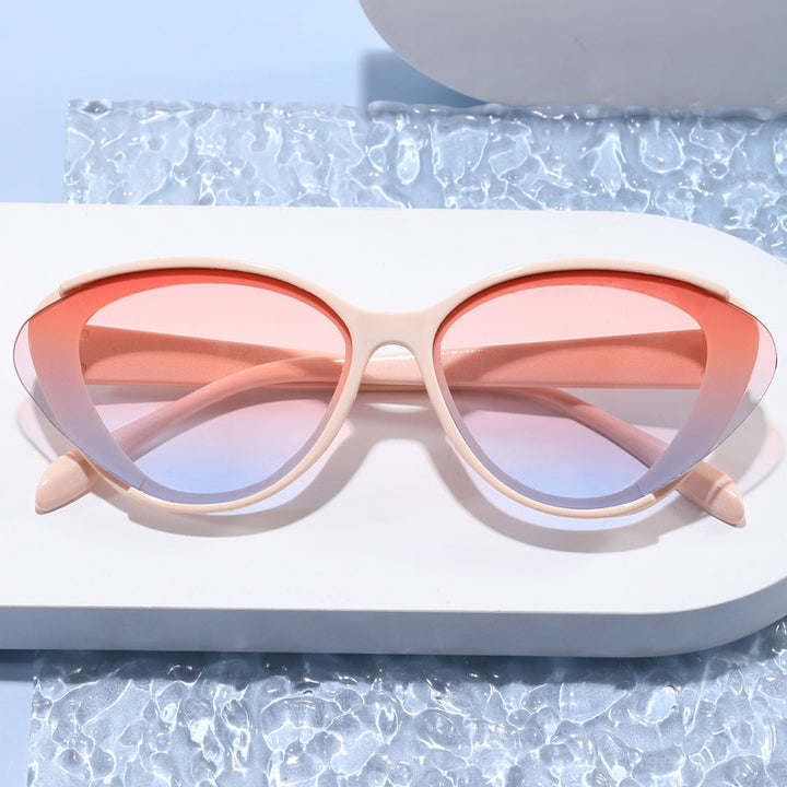 Damen Oversized Sonnenbrille mit Farbverlauf Karnz