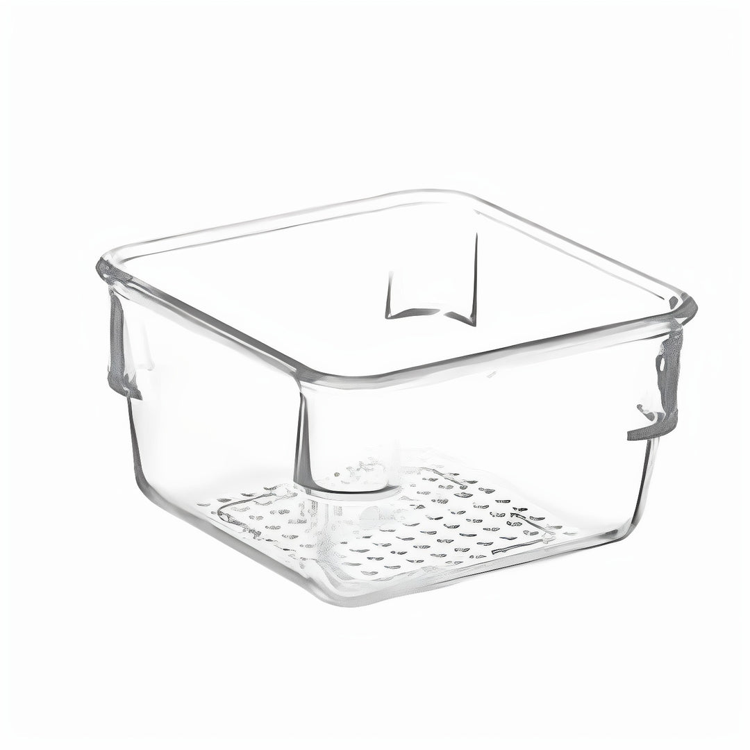 Transparente Kühlschrank-Türablage mit Riffelboden und Clipbefestigung