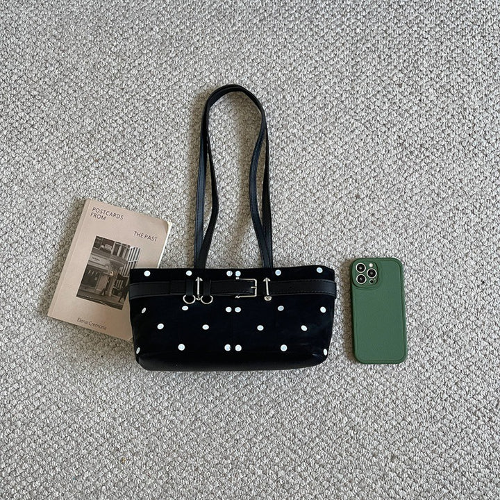 Stylische Pünktchen Schultertasche