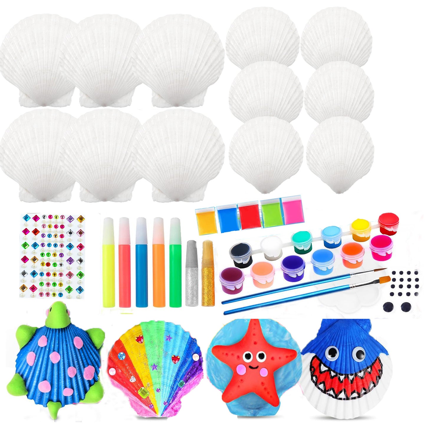 Unisex Kreatives Bastelset mit Muscheln und Farben Karnz