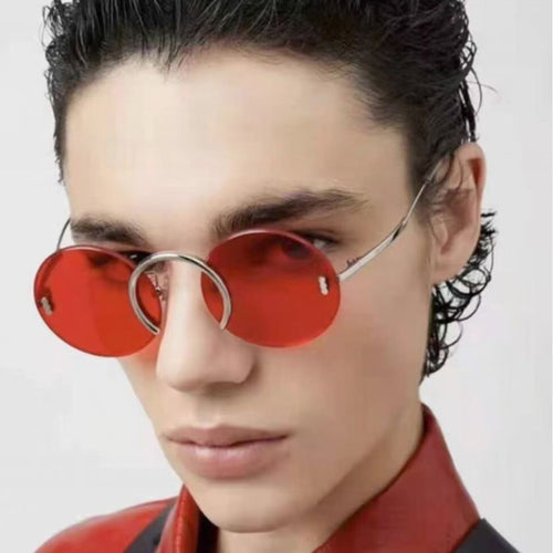 Damen modische runde Sonnenbrille mit innovativem Metallrahmen Karnz