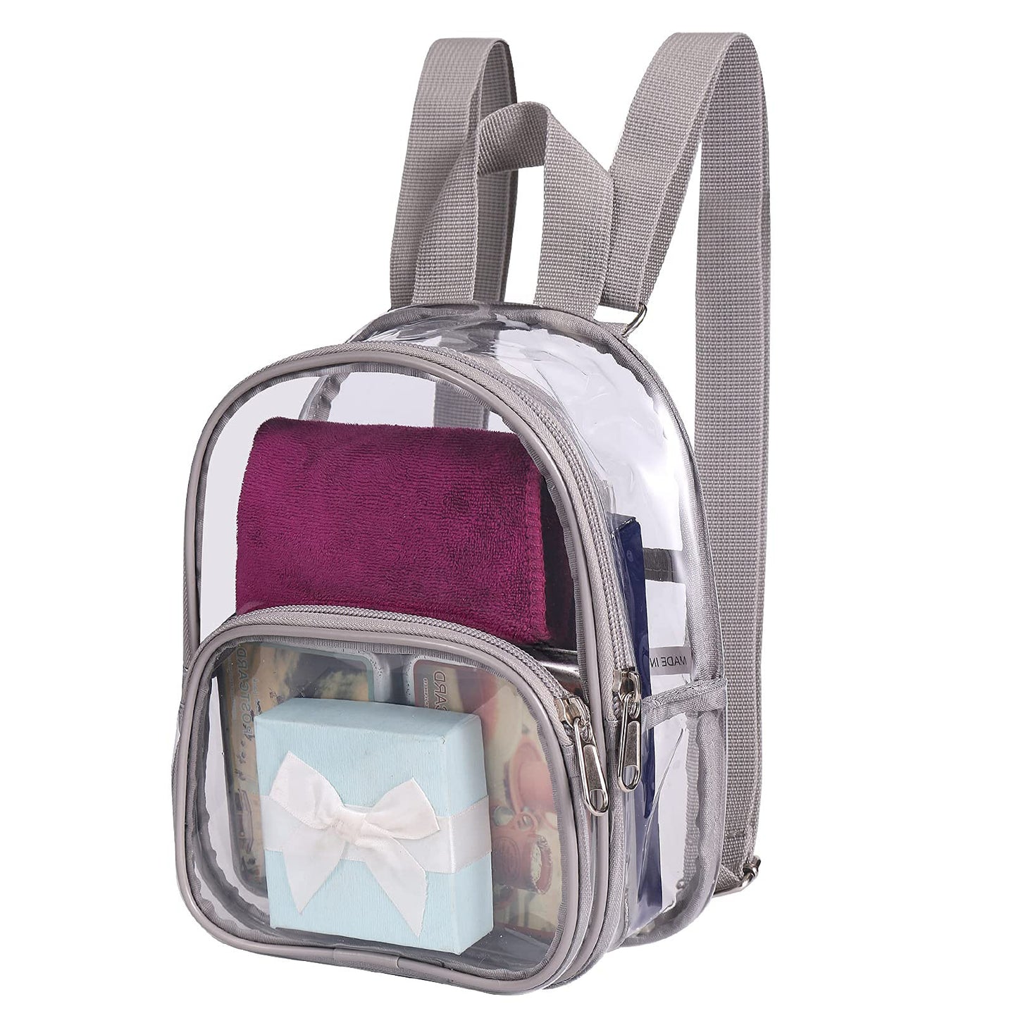 Unisex durchsichtiger Rucksack mit mehreren Fächern Karnz