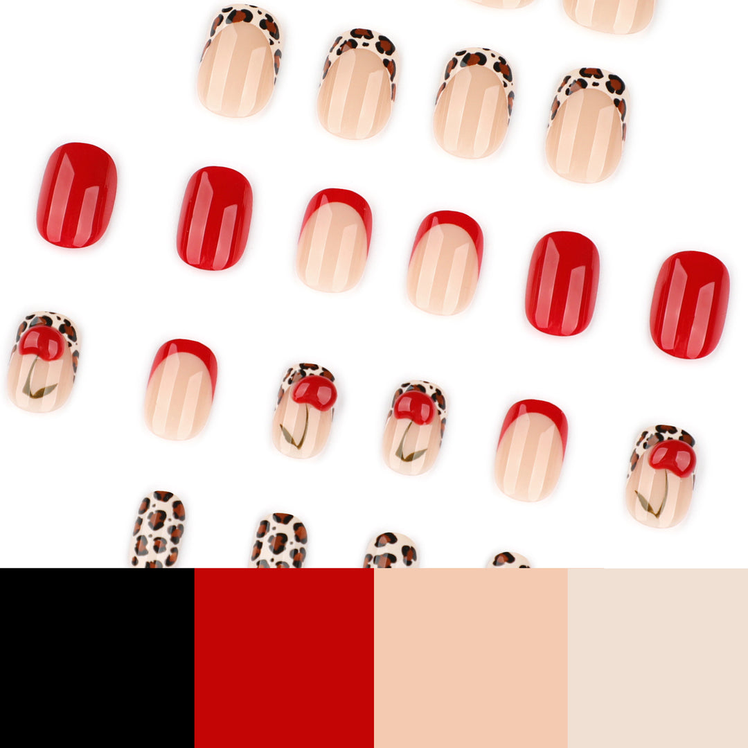 Exquisite Nagelkunst mit Obst- und Tiermotiven Karnz