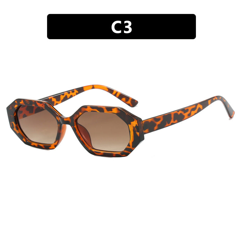 Damen auffällige Sonnenbrille im modernen achteckigen Design Karnz