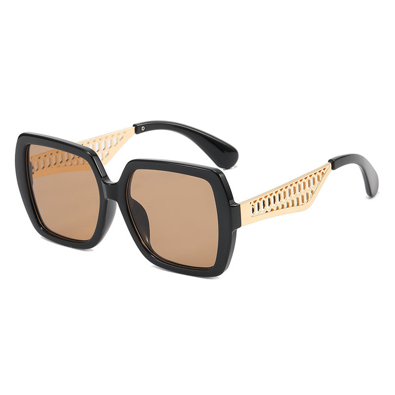Damen Luxus-Sonnenbrille mit modischem Struktur-Rahmen Karnz