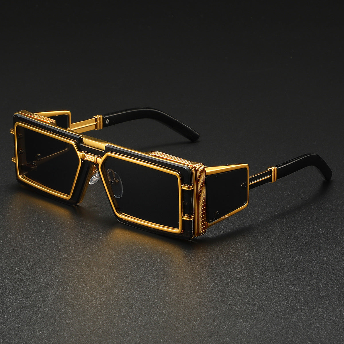 Damen Modische Designer-Sonnenbrille mit großzügigem Rahmen und stilvollem Akzent Karnz