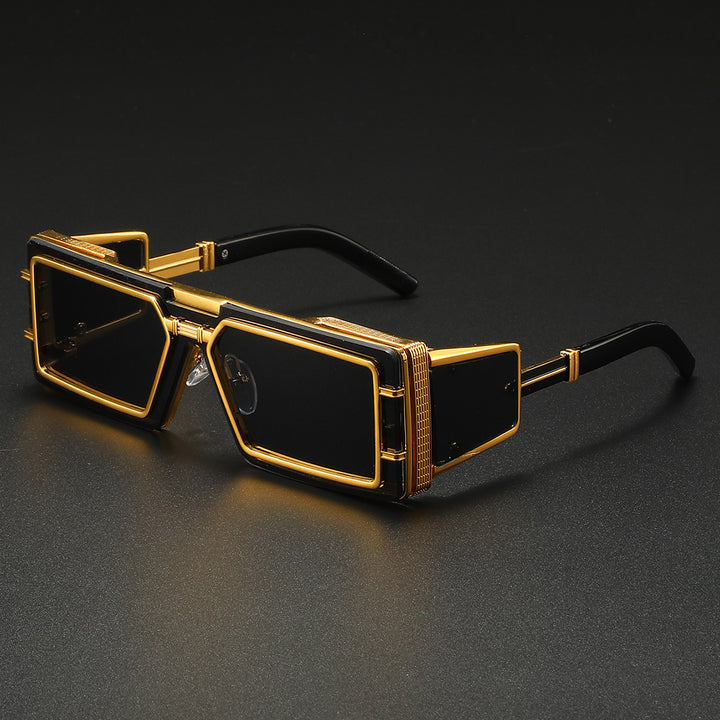 Damen Modische Designer-Sonnenbrille mit großzügigem Rahmen und stilvollem Akzent Karnz