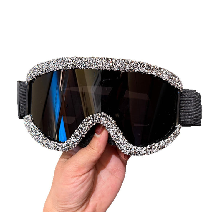 Damen Skibrille mit funkelndem Kristallbesatz Karnz
