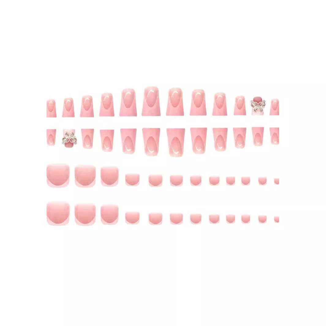 Elegante Acryl Press-On Nagelkunst Karnz