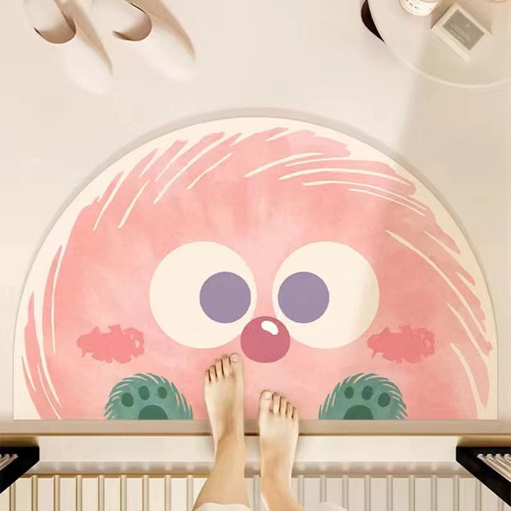 Verspielt mit Cartoon-Motiv Badmatte
