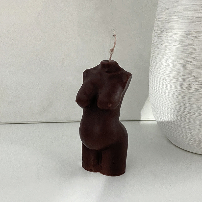 Skulpturaler weiblicher Torso Duftsojawachskerze