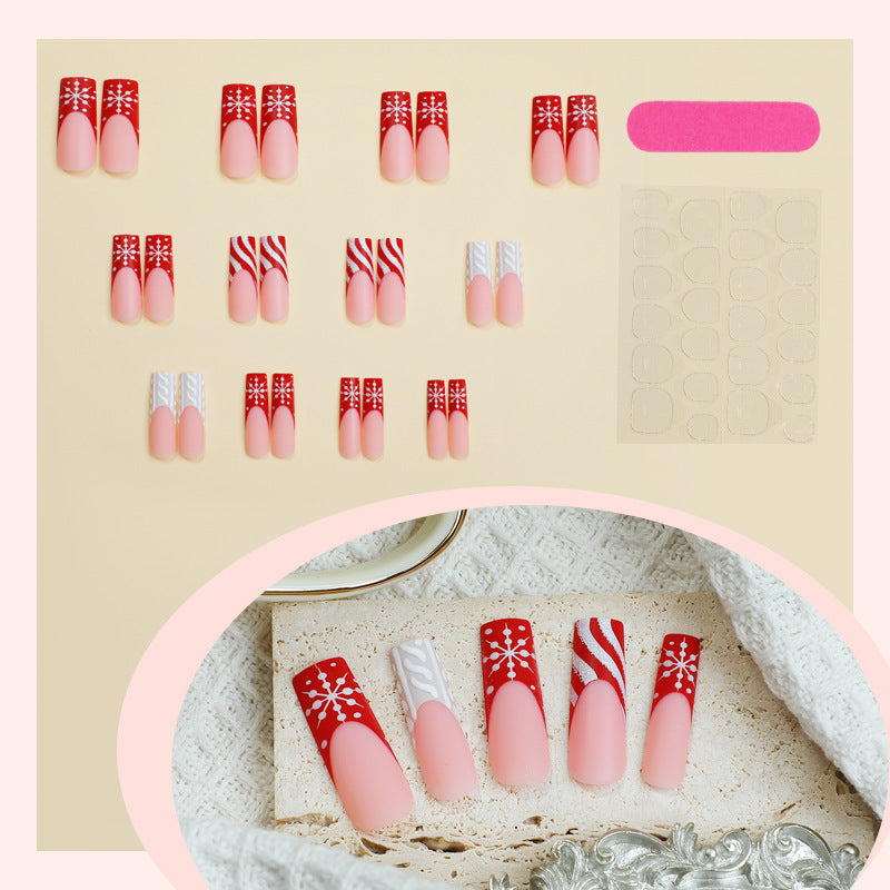 Festive Holiday Press-On Nagelkunst Set Karnz